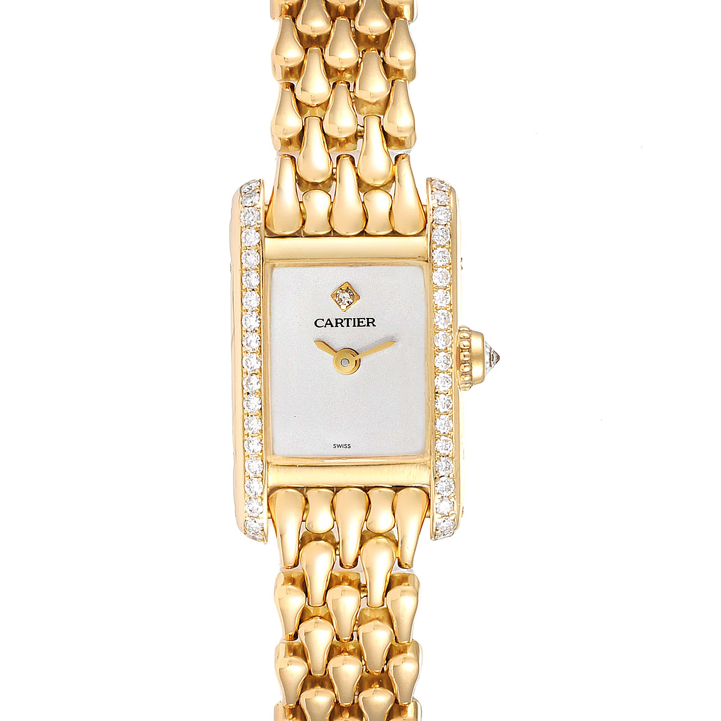 Cartier Tank Louis Mini 18K Yellow Gold Diamond Ladies Watch 1360