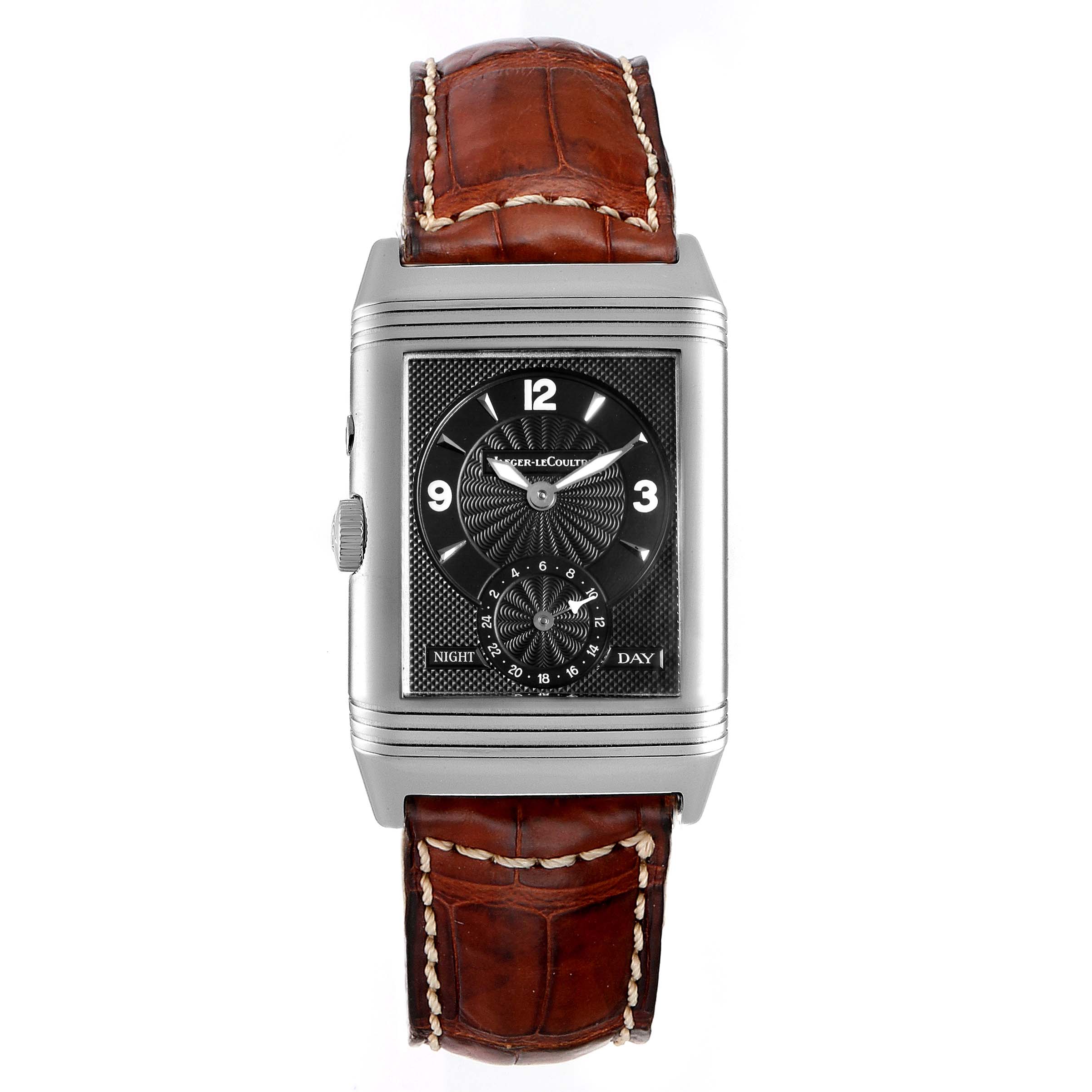 Jaeger LeCoultre Reverso Duo Day Night Steel Watch 270.8.54 Q270854 ...
