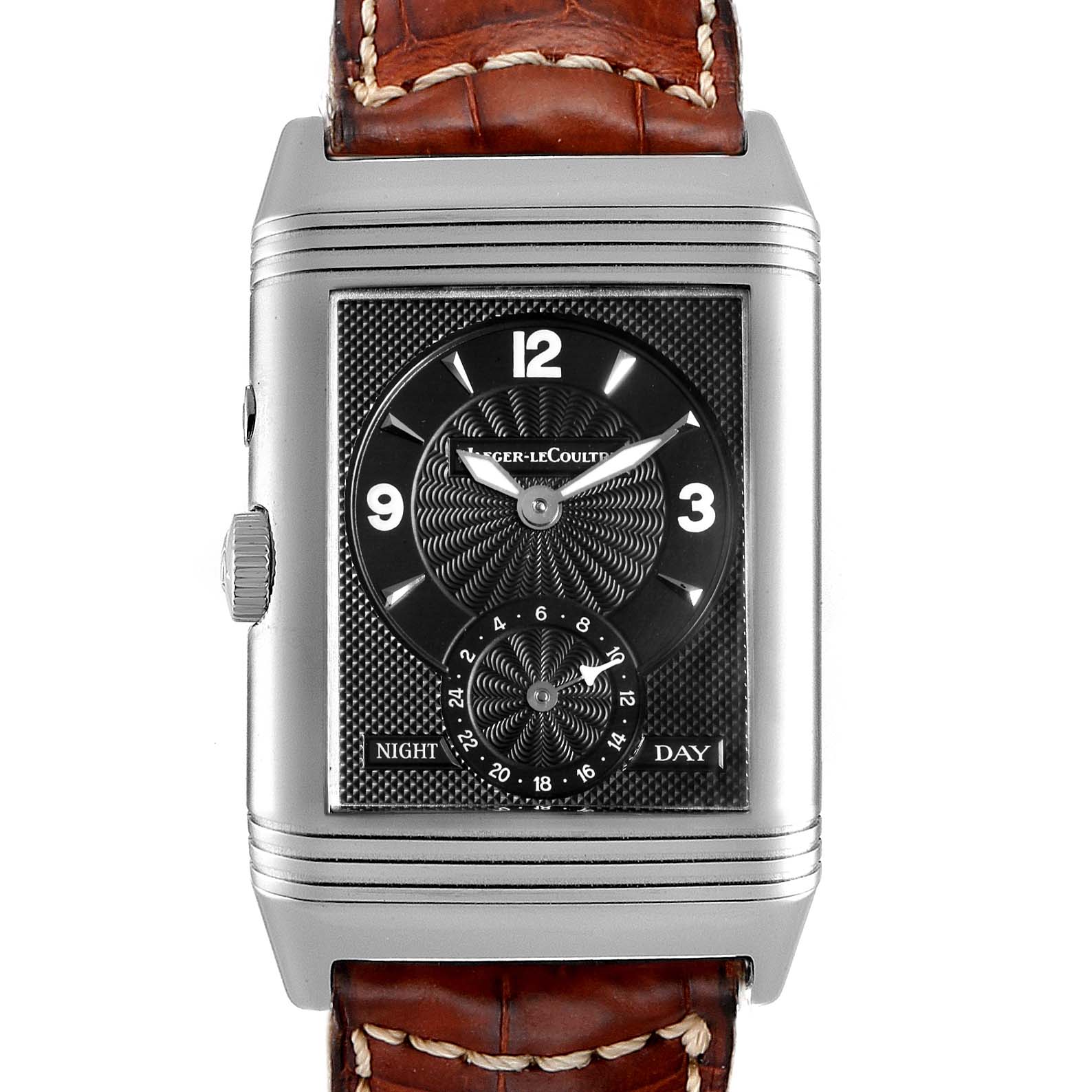 Jaeger LeCoultre Reverso Duo Day Night Steel Watch 270.8.54 
