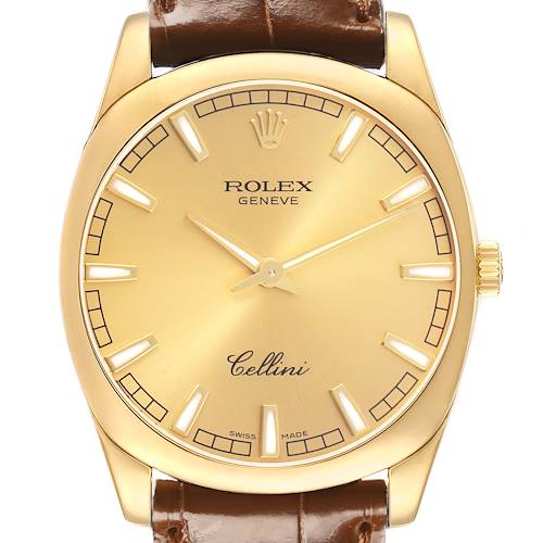Photo of Rolex Cellini Danaos Yellow Gold Champagne Dial Mens Watch 4243