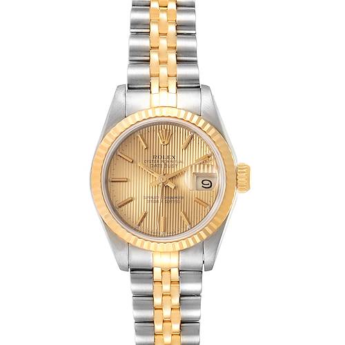 Photo of Rolex Datejust 26 Steel Yellow Gold Tapestry Dial Ladies Watch 69173 