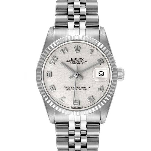 Photo of Rolex Datejust Midsize Steel White Gold Anniversary Dial Ladies Watch 78274