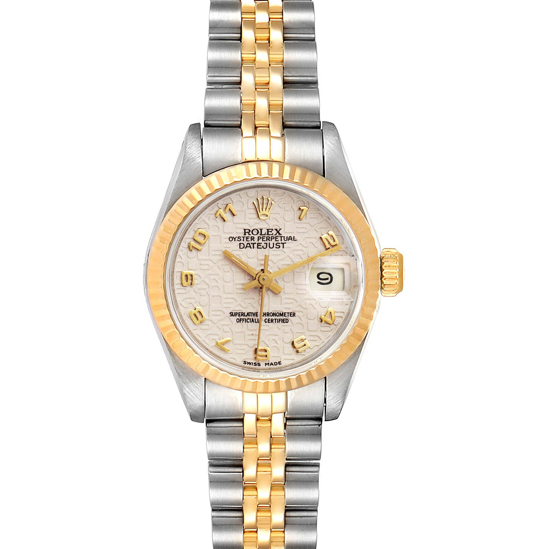 Rolex Datejust Steel Yellow Gold Anniversary Dial Ladies Watch 69173 ...