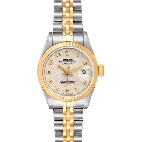 Photo of Rolex Datejust Steel Yellow Gold Anniversary Dial Ladies Watch 69173 