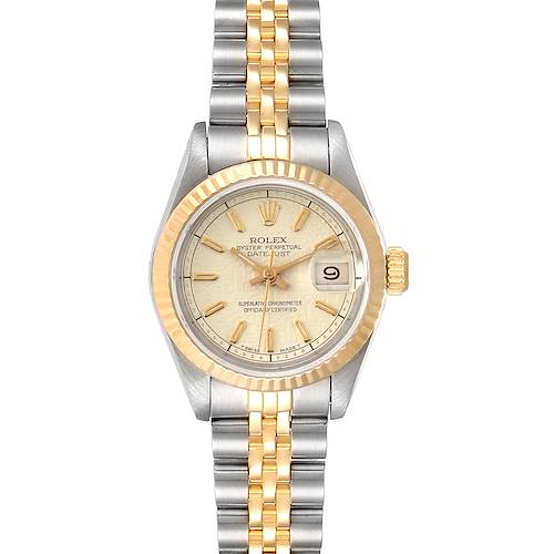 Photo of Rolex Datejust Steel Yellow Gold Anniversary Dial Ladies Watch 69173 