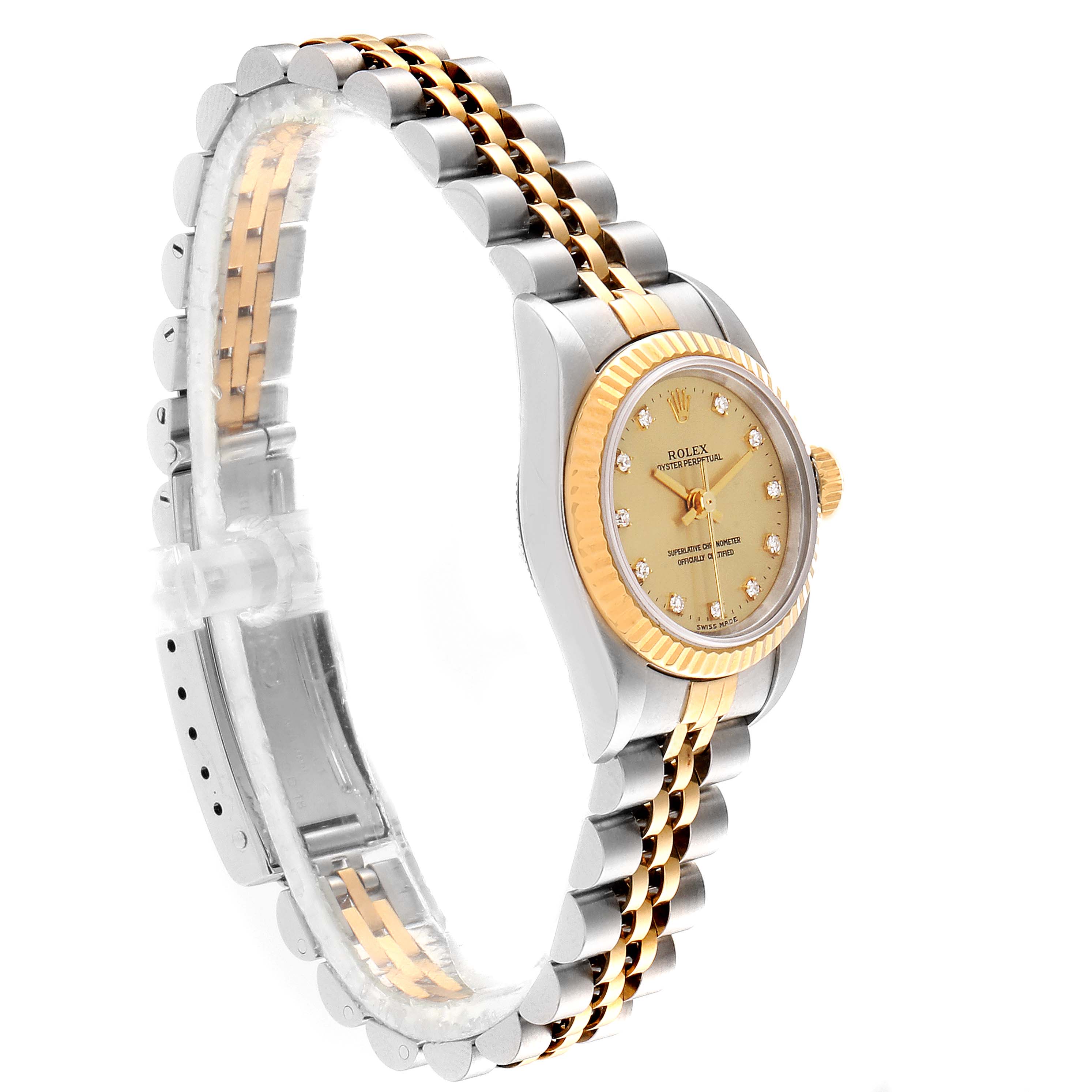 Rolex Oyster Perpetual Steel Yellow Gold Diamond Ladies Watch 67193