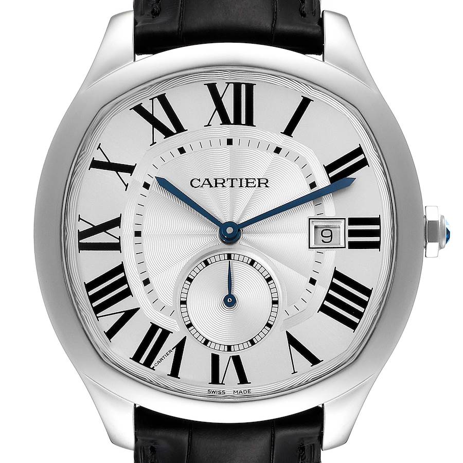 Cartier Drive de Cartier Silver Dial Steel Mens Watch WSNM0004 Box Papers SwissWatchExpo