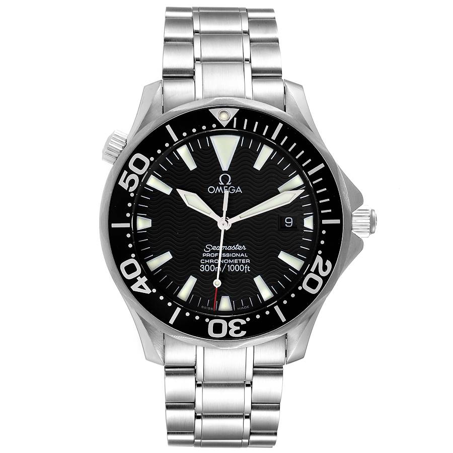 Omega Seamaster 41 300M Black Dial Steel Mens Watch 2254.50.00 Box