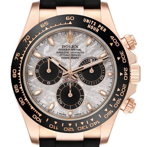 Photo of Rolex Cosmograph Daytona Meteorite Dial Rose Gold Mens Watch 116515 Box Card