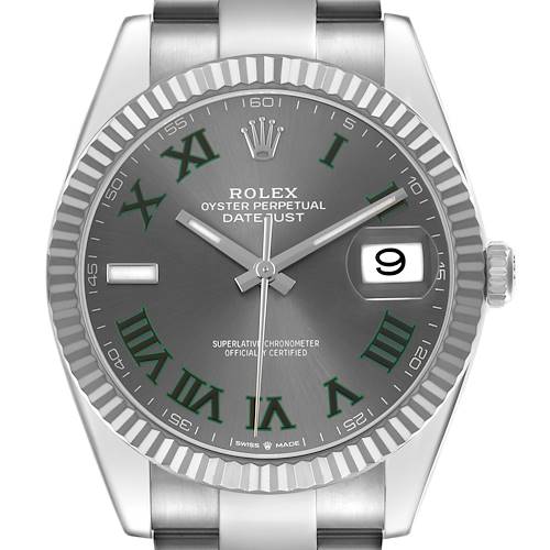 Photo of Rolex Datejust 41 Steel White Gold Wimbledon Dial Mens Watch 126334