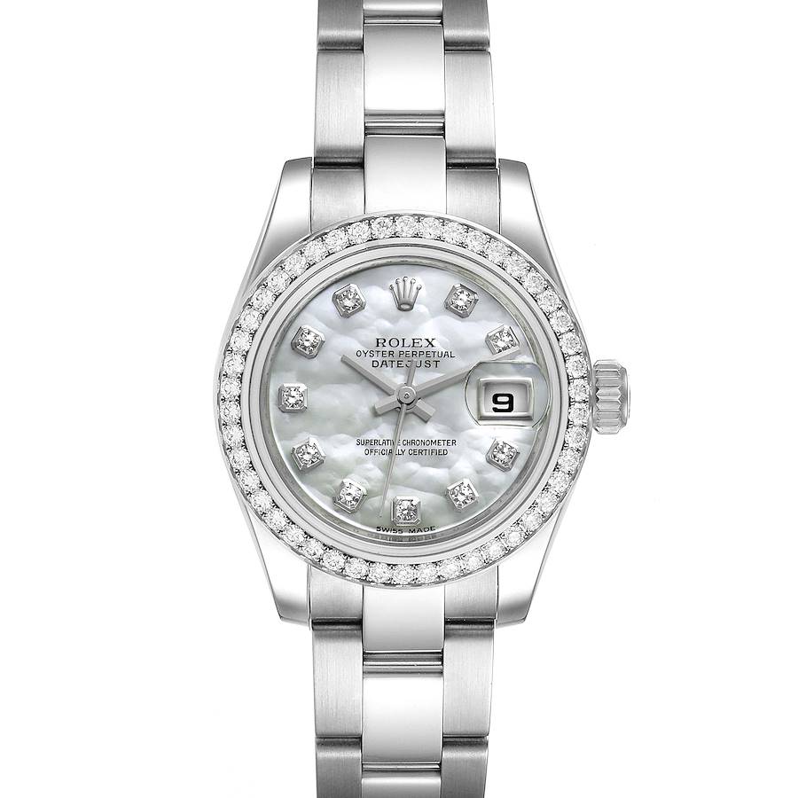 Rolex Datejust Steel White Gold MOP Diamond Ladies Watch 179384 Unworn SwissWatchExpo