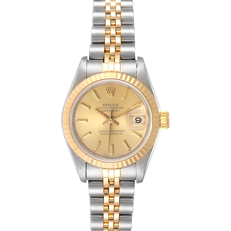 Rolex Datejust Steel Yellow Gold Fluted Bezel Ladies Watch 69173  SwissWatchExpo