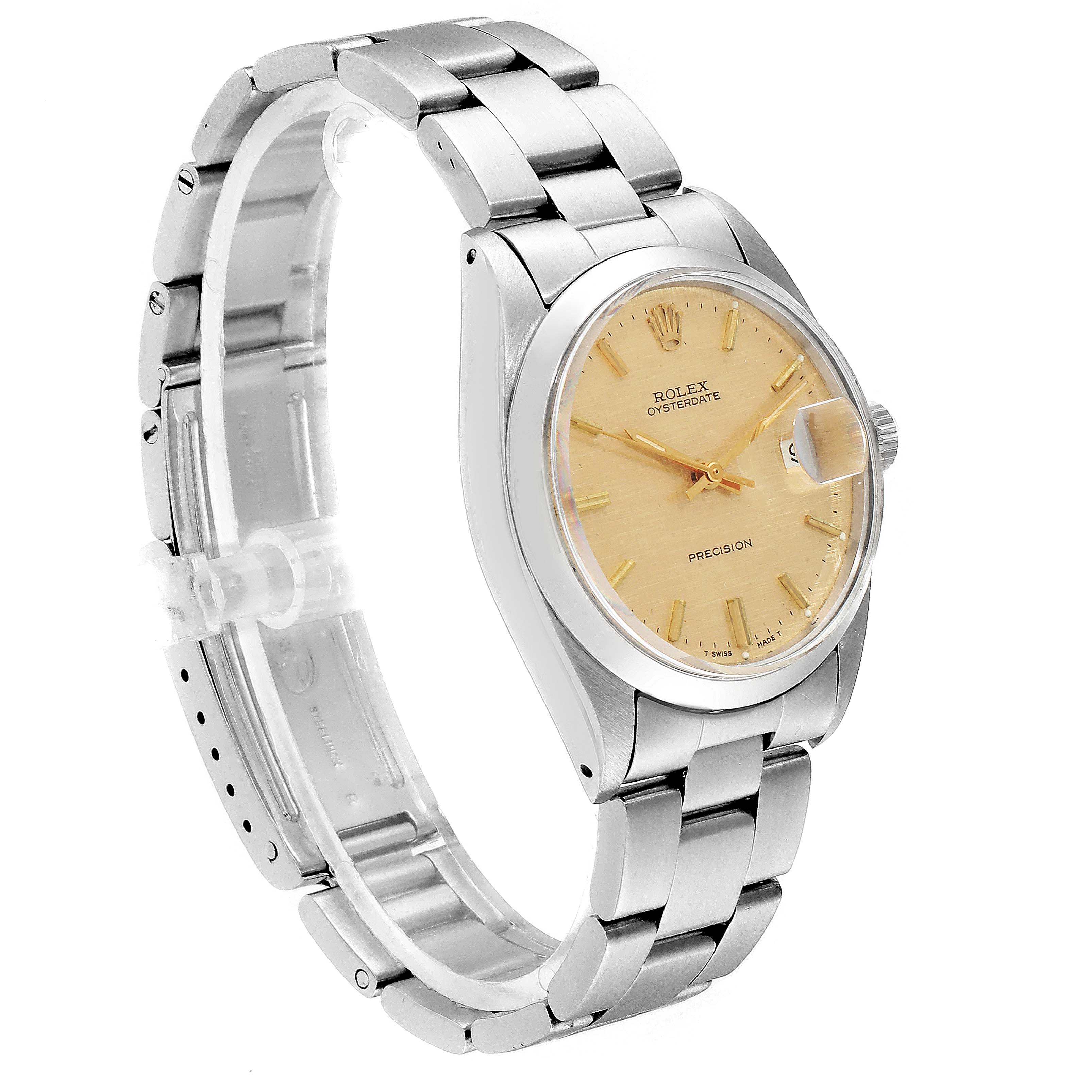 The Vintage Collection Rolex watch is shown at a three-quarter angle, displaying the face, band, and side profile.