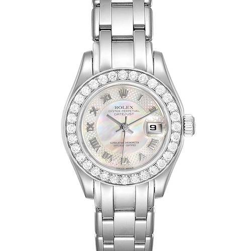 Photo of Rolex Pearlmaster White Gold MOP Diamond Ladies Watch 80299 Box Papers