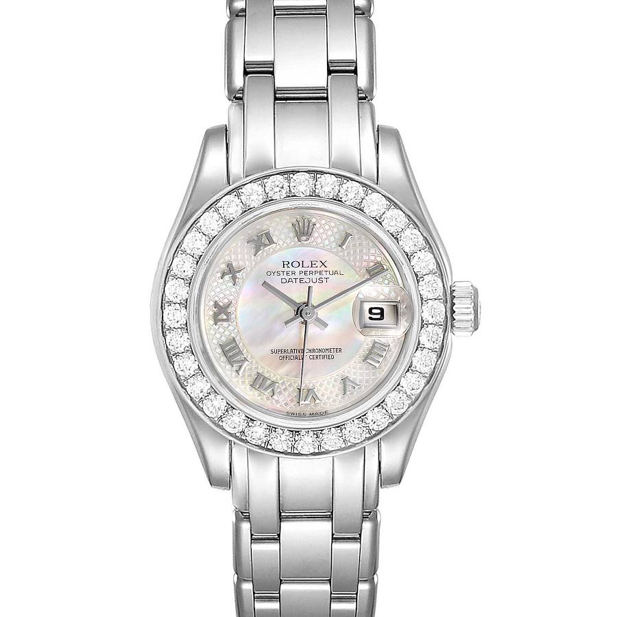 Rolex Pearlmaster White Gold MOP Diamond Ladies Watch 80299 Box Papers SwissWatchExpo