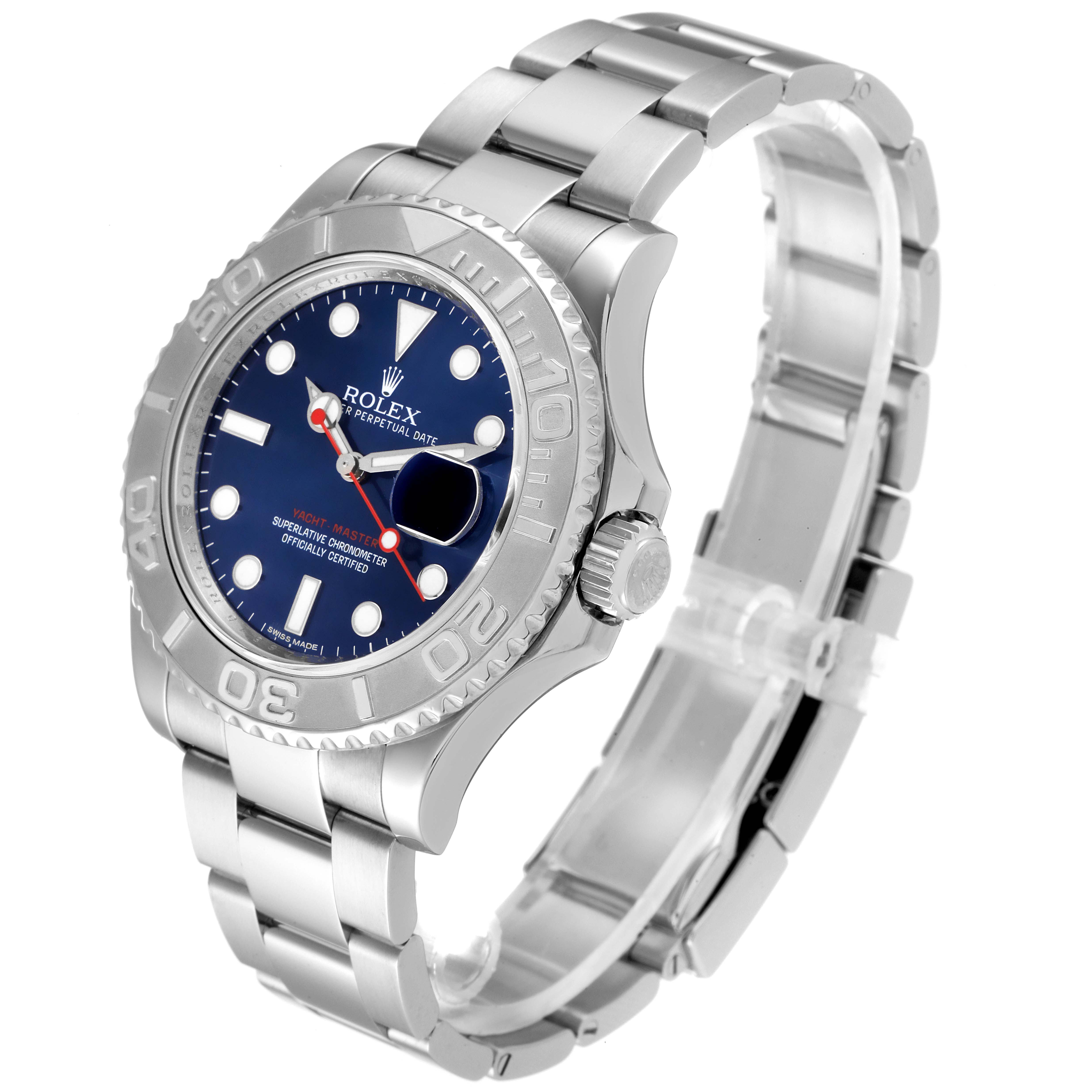 rolex yachtmaster 40mm blue dial