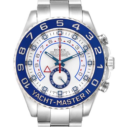 Photo of Rolex Yachtmaster II Stainless Steel Blue Bezel Mens Watch 116680 