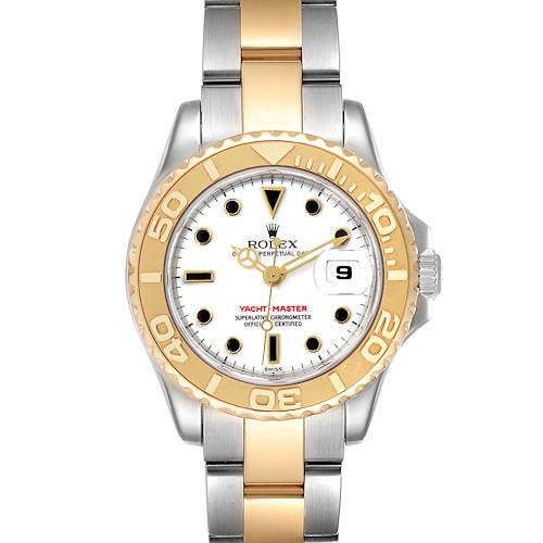 Photo of Rolex Yachtmaster Steel 18K Yellow Gold Ladies Watch 169623 Box Service Card