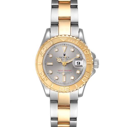 Photo of Rolex Yachtmaster Steel 18K Yellow Gold Ladies Watch 69623 Box Papers