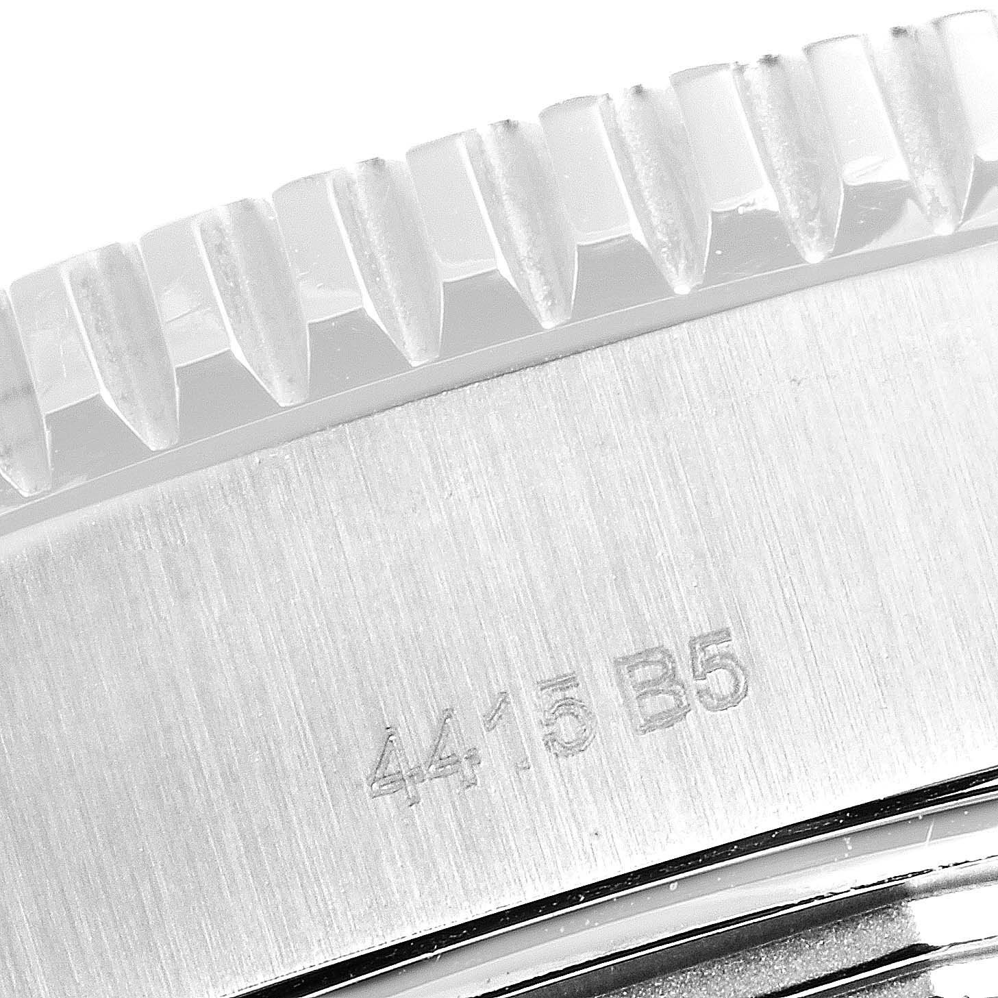 This image shows a close-up of the bezel and case of the Breitling Superocean A17392D8/C910  Men's Stainless Steel Blue Dial A17392D8/C910  Men's Stainless Steel Blue Dial watch.