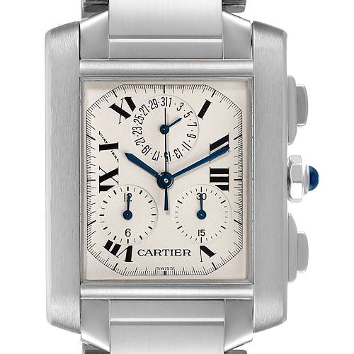 Photo of NOT FOR SALE Cartier Tank Francaise Chronoflex Chronograph Steel Mens Watch W51001Q3 PARTIAL PAYMENT