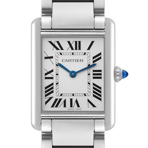 Photo of Cartier Tank Must Large Steel Silver Dial Ladies Watch WSTA0052