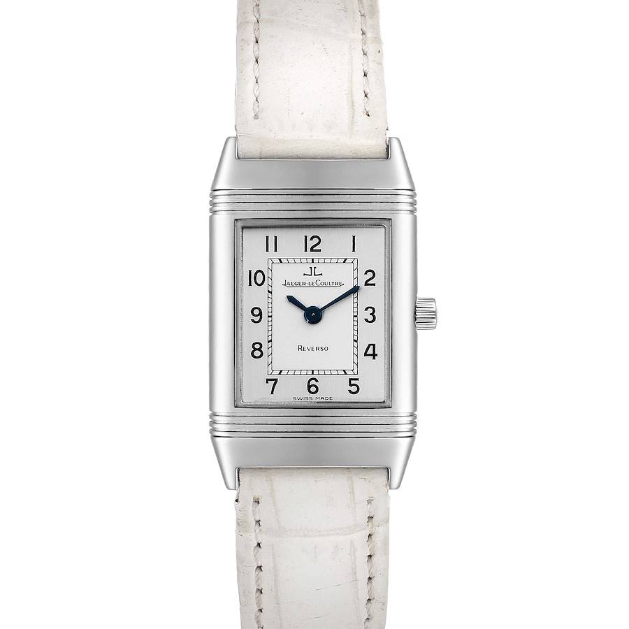 Jaeger LeCoultre Reverso Classique Silver Dial Watch 260.8.08 Box Papers SwissWatchExpo