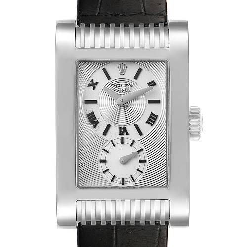 Photo of Rolex Cellini Prince 18k White Gold Silver Dial Mens Watch 5441