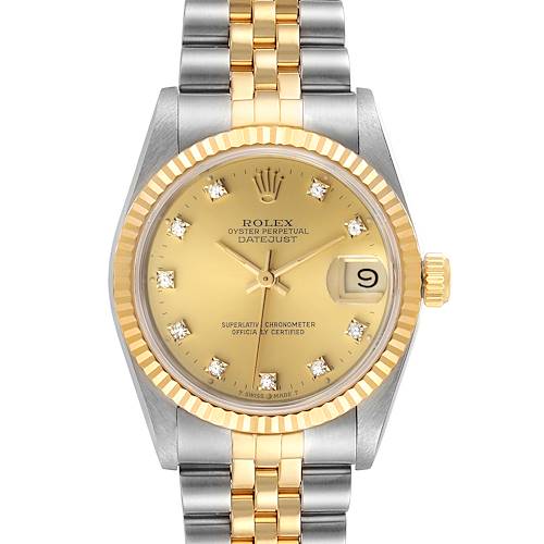 Photo of Rolex Datejust Midsize 31 Steel Yellow Gold Diamond Ladies Watch 68273 PARTIAL PAYMENT + BOX