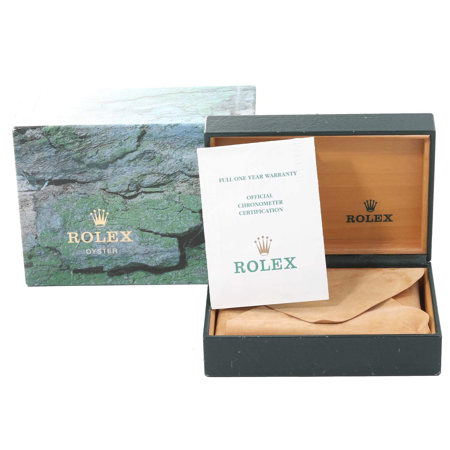 The image shows a Rolex Turn-o-Graph 16263 Men's Steel and Gold (two tone) White Dial 16263 Men's Steel and Gold (two tone) White Dial model box, an outer sleeve, and warranty papers.