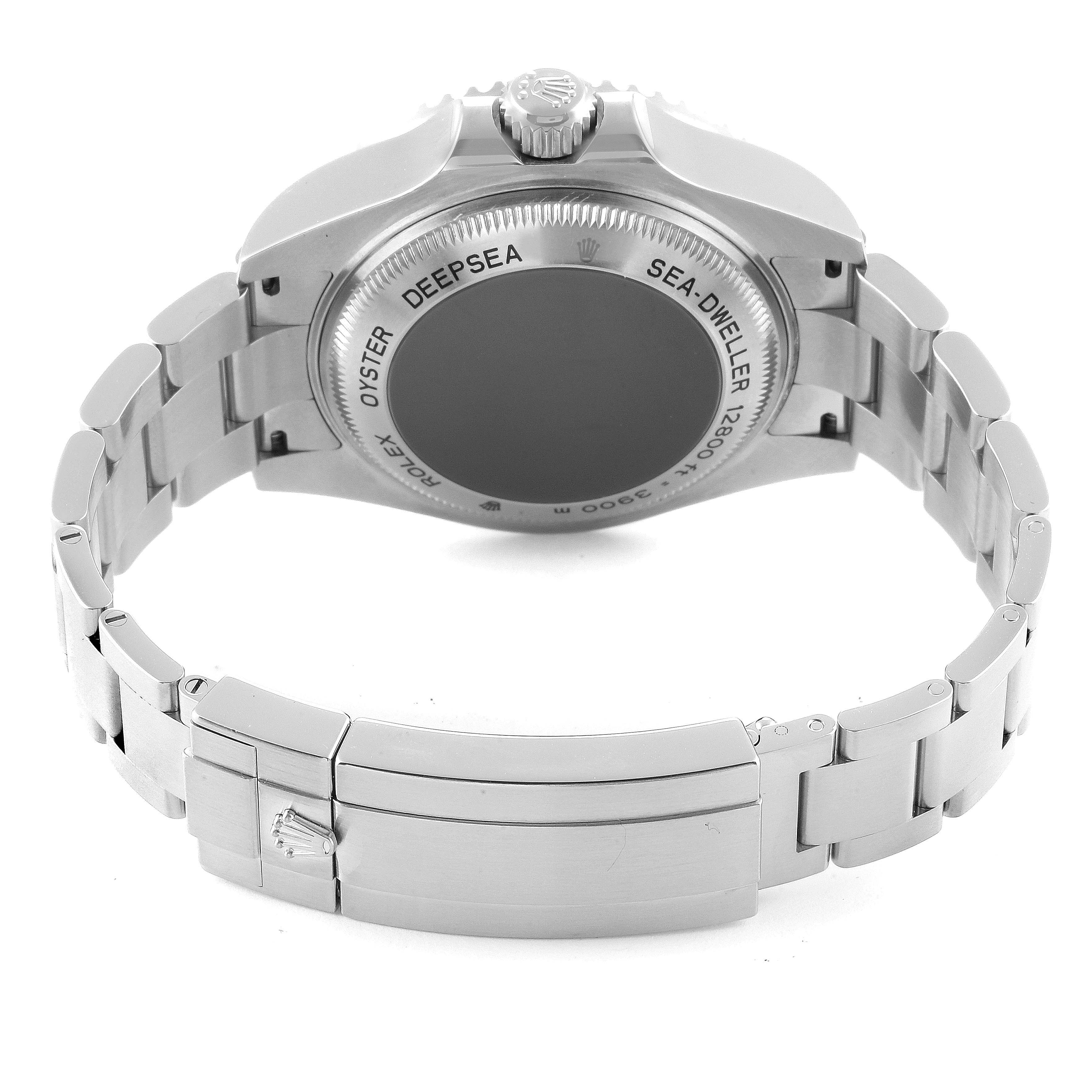 The image shows the back and bracelet of a Rolex Sea-Dweller 116660 Men
s Stainless Steel Blue Dial 116660 Men
s Stainless Steel Blue Dial watch, viewed from the rear.