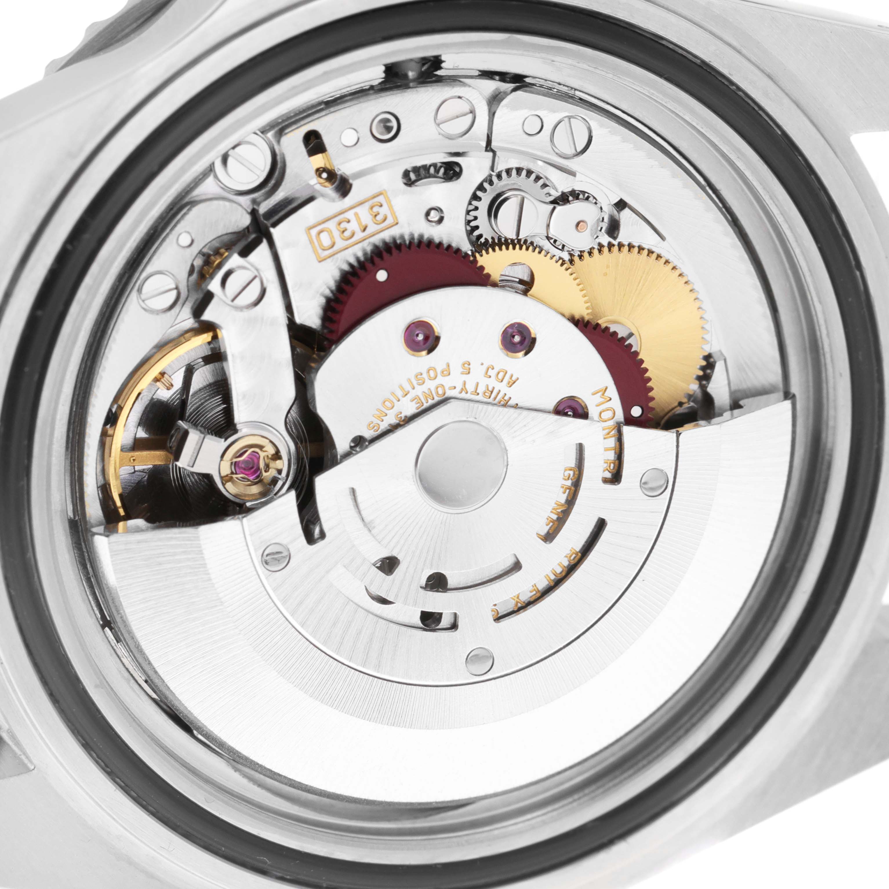 The image shows the inner mechanical movement of a Rolex Submariner 14060 Men's Stainless Steel Black Dial 14060 Men's Stainless Steel Black Dial watch from a back view angle.