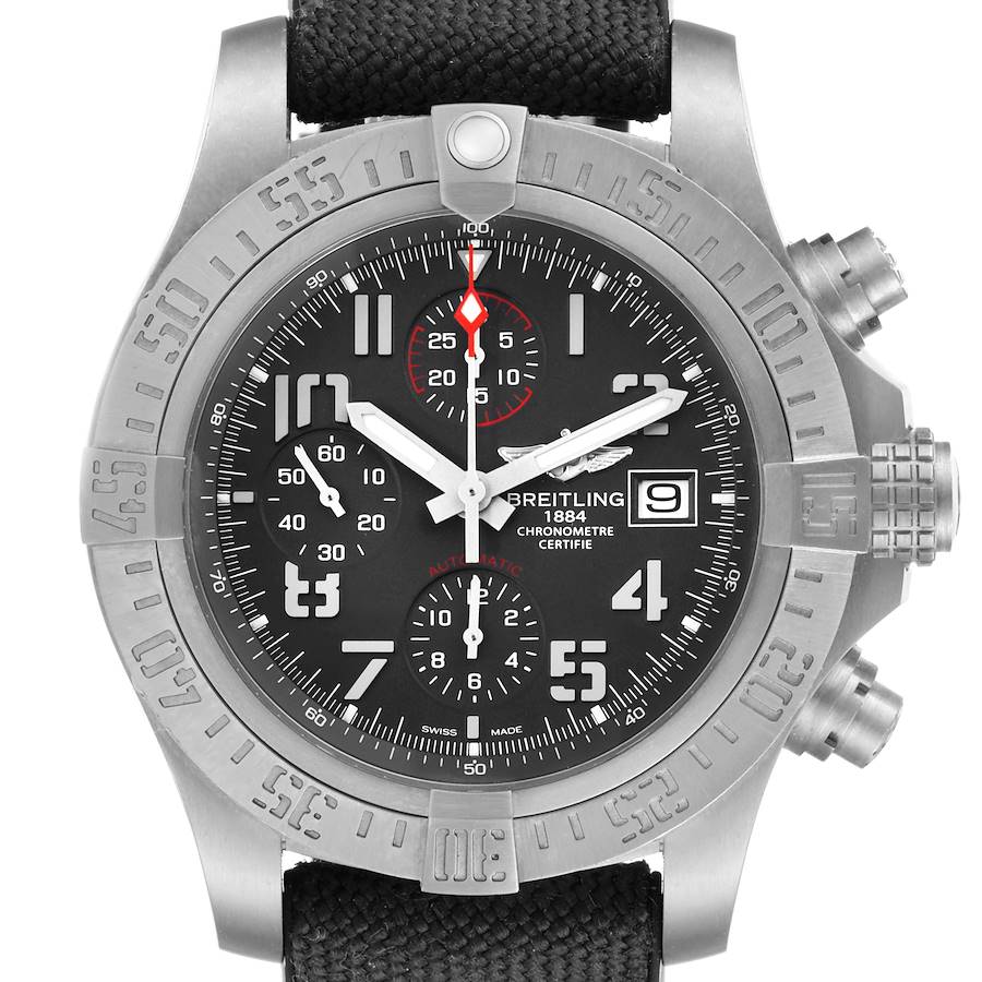 Breitling Avenger Bandit Grey Dial Titanium Mens Watch E13383 Box Papers SwissWatchExpo