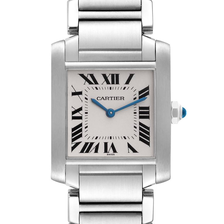 Cartier Tank Francaise Midsize Silver Dial Ladies Watch W51003Q3 SwissWatchExpo