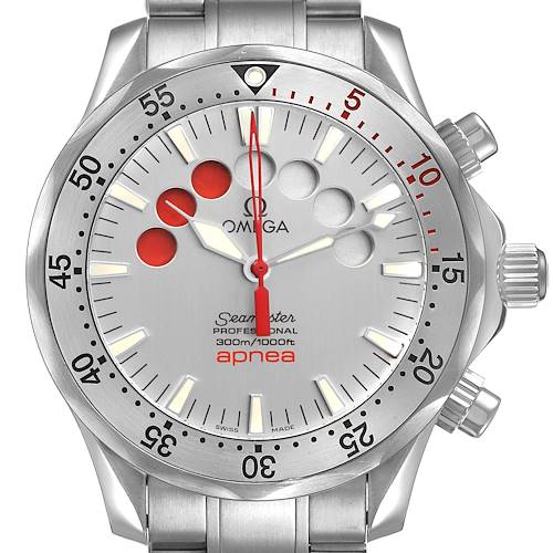 Photo of Omega Seamaster Apnea Jacques Mayol Silver Dial Mens Watch 2595.30.00
