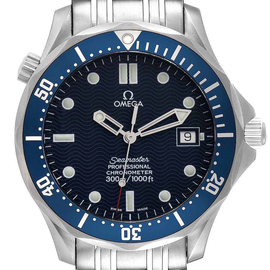 Omega Seamaster Diver 300M Blue Dial Automatic Steel Mens Watch 2531.80.00 SwissWatchExpo