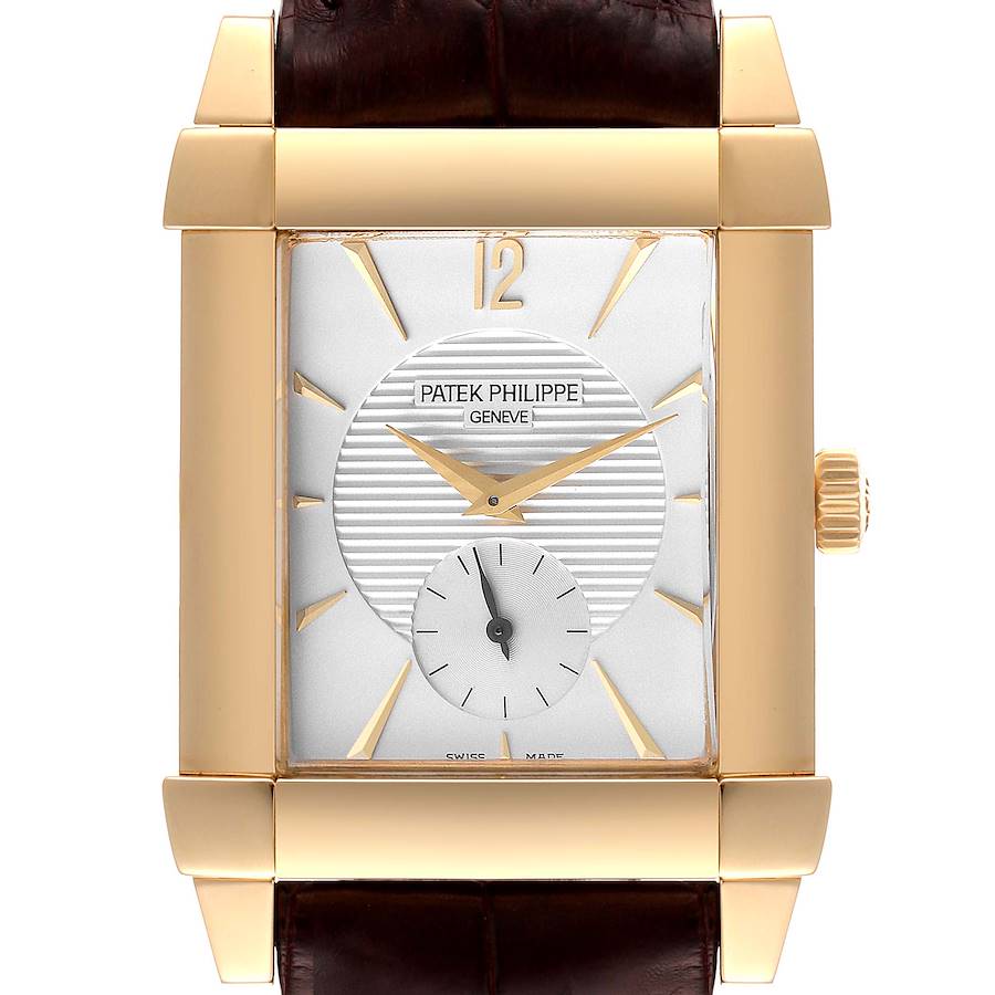 Patek Philippe Gondolo Small Seconds Yellow Gold Silver Dial Mens Watch 5111 SwissWatchExpo