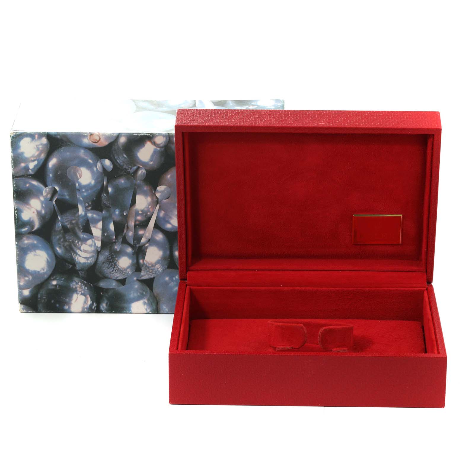 This image shows an open Rolex President 68278G Women
s Yellow Gold Champagne Dial 68278G Women
s Yellow Gold Champagne Dial model watch box and its outer packaging.