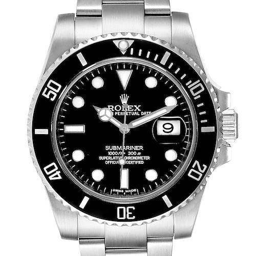 Photo of Rolex Submariner 40 Cerachrom Bezel Black Dial Watch 116610 Box Card 