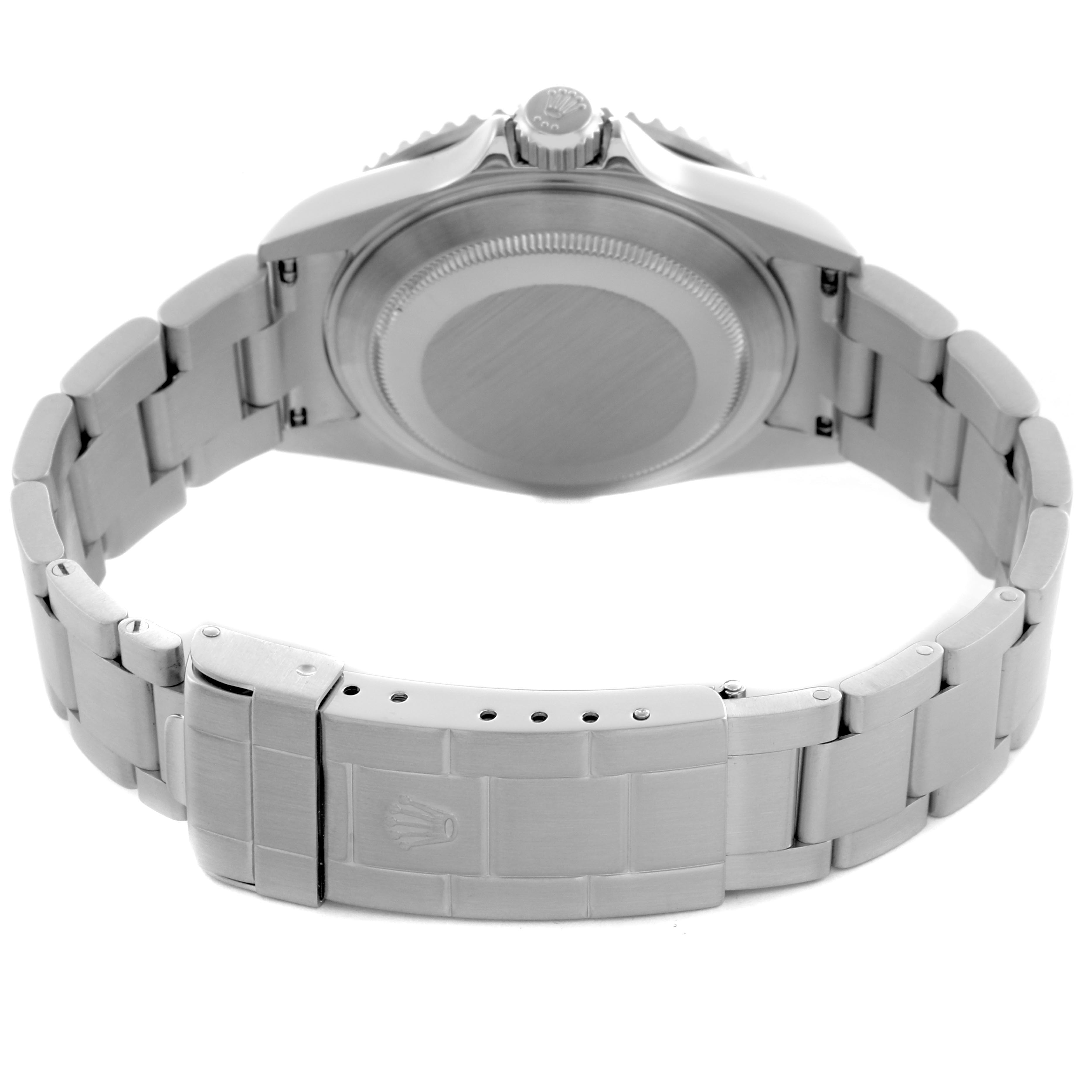 The image displays the back of a Rolex Submariner 16610 T Men's Stainless Steel Black Dial 16610 T Men's Stainless Steel Black Dial watch, showcasing the case back, bracelet, and clasp from a rear angle.