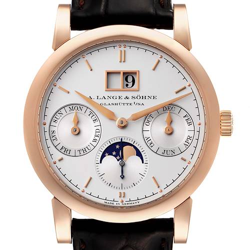 Photo of A. Lange and Sohne Saxonia Annual Calendar Rose Gold Mens Watch 330.032