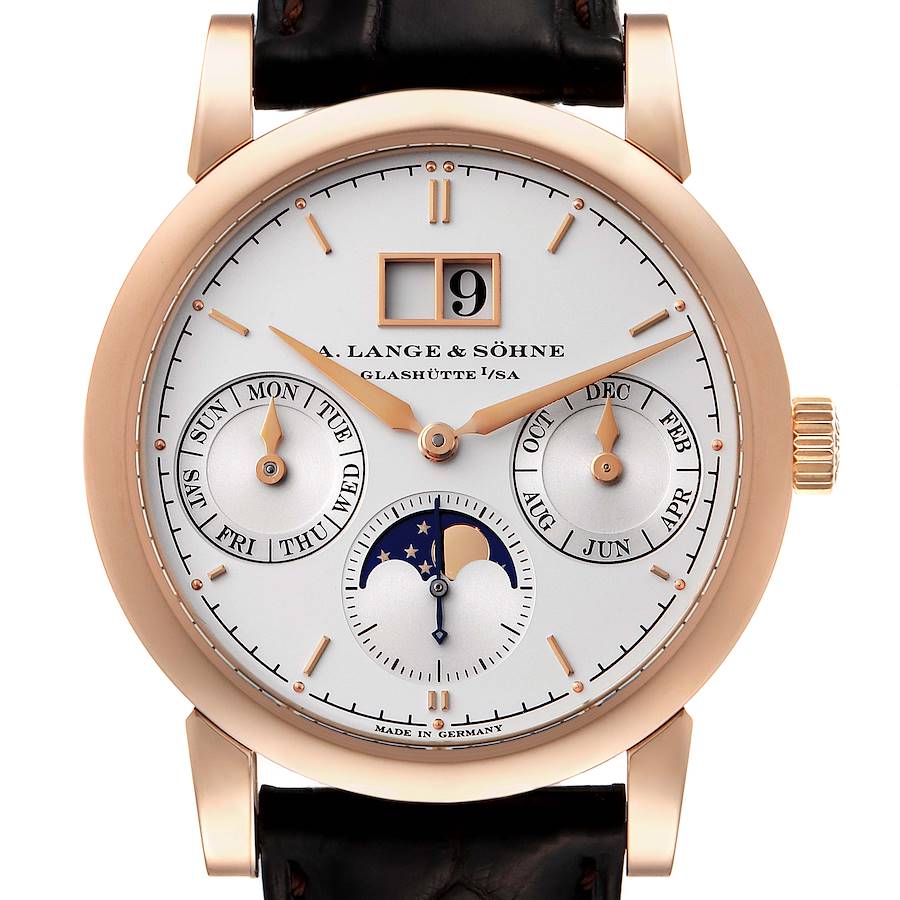 A. Lange and Sohne Saxonia Annual Calendar Rose Gold Mens Watch 330.032 SwissWatchExpo