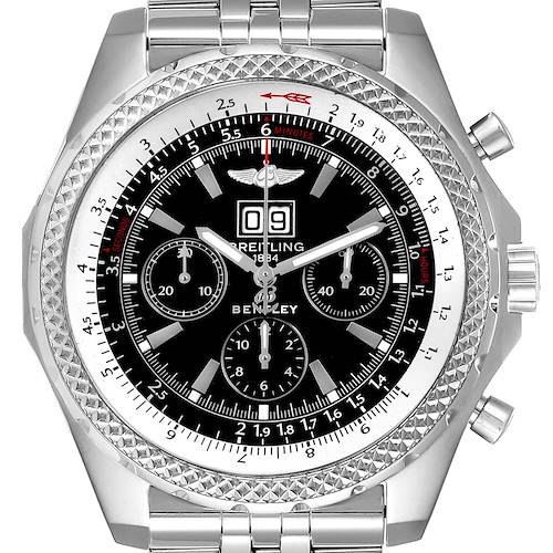 Photo of Breitling Bentley Motors 6.75 Black Dial Chronograph Mens Watch A44362 Papers