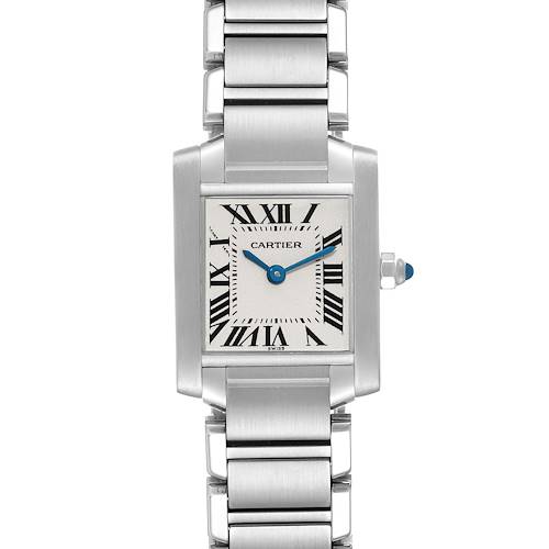 Photo of Cartier Tank Francaise Small Silver Dial Steel Ladies Watch W51008Q3 Box Papers