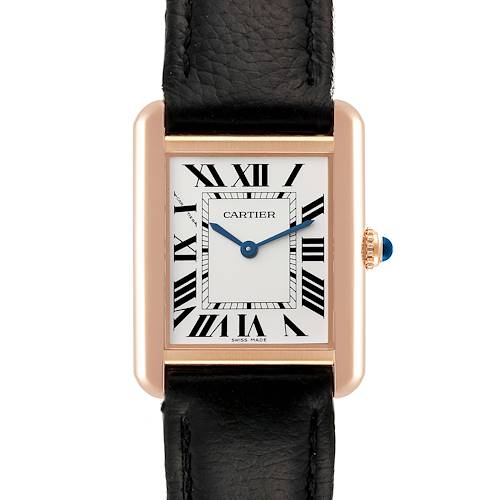 Photo of Cartier Tank Solo Silver Dial Rose Gold Steel Ladies Watch W5200024 Card