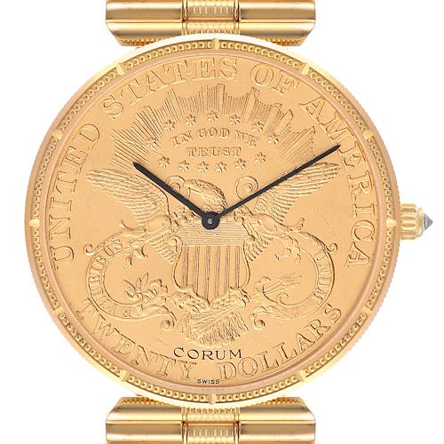 Photo of Corum 20 Dollar Double Eagle Yellow Gold Coin Mechanical Mens Watch 1898