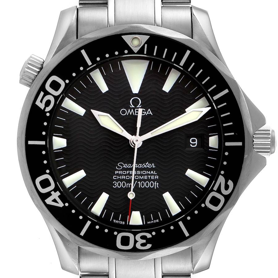 Omega Seamaster Diver 300M Automatic Black Dial Steel Mens Watch 2254.50.00 Card SwissWatchExpo