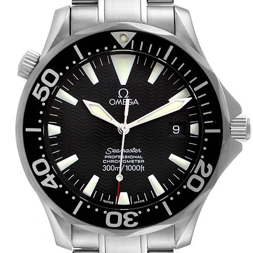 Photo of Omega Seamaster Diver 300M Automatic Black Dial Steel Mens Watch 2254.50.00 Card