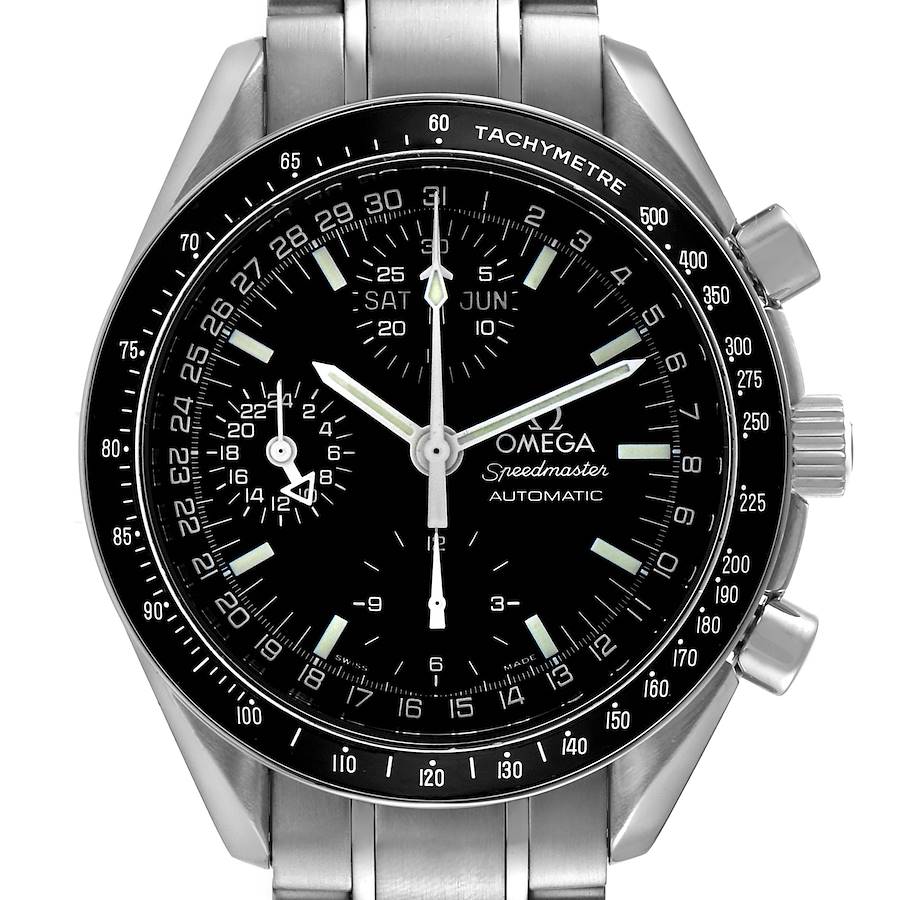 Omega Speedmaster Day Date Black Dial Automatic Mens Watch 3520.50.00 SwissWatchExpo