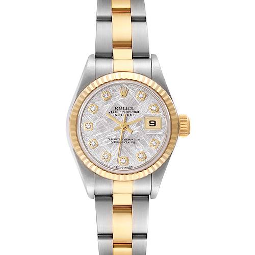 Photo of Rolex Datejust Steel Yellow Gold Meteorite Diamond Dial Ladies Watch 79173 Box Papers
